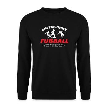 Fußballzubehör Geschenkidee Fußballfan - Unisex Pullover - Schwarz - Vorne - Alina (178cm) & Michal (187cm)