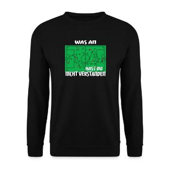 Football Accessories Gift Idea Football Fan - Unisex Sweatshirt - black - Front - Alina (178cm) & Michal (187cm)