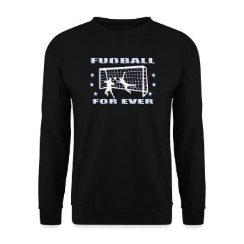 Fußballzubehör Geschenkidee Fußballfan - Unisex Pullover - Schwarz - Vorne - Alina (178cm) & Michal (187cm)