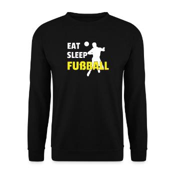Fußballzubehör Geschenkidee Fußballfan - Unisex Pullover - Schwarz - Vorne - Alina (178cm) & Michal (187cm)