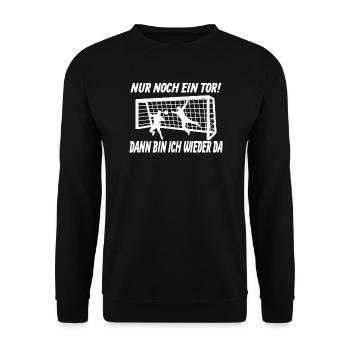 Fußballzubehör Geschenkidee Fußballfan - Unisex Pullover - Schwarz - Vorne - Alina (178cm) & Michal (187cm)