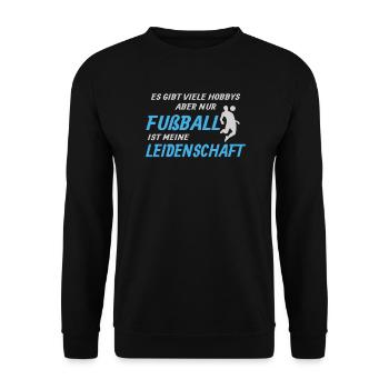 Fußballzubehör Geschenkidee Fußballfan - Unisex Pullover - Schwarz - Vorne - Alina (178cm) & Michal (187cm)