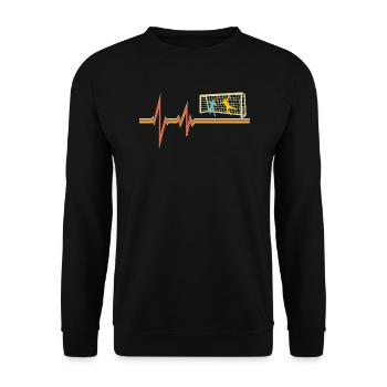 Football Accessories Gift Idea Football Fan - Unisex Sweatshirt - black - Front - Alina (178cm) & Michal (187cm)