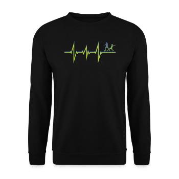 Football Accessories Gift Idea Football Fan - Unisex Sweatshirt - black - Front - Alina (178cm) & Michal (187cm)