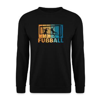 Fußballzubehör Geschenkidee Fußballfan - Unisex Pullover - Schwarz - Vorne - Alina (178cm) & Michal (187cm)