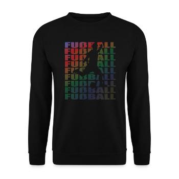 Fußballzubehör Geschenkidee Fußballfan - Unisex Pullover - Schwarz - Vorne - Alina (178cm) & Michal (187cm)