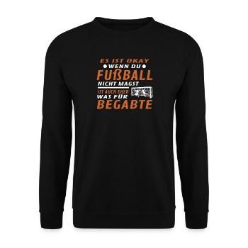 Fußballzubehör Geschenkidee Fußballfan - Unisex Pullover - Schwarz - Vorne - Alina (178cm) & Michal (187cm)