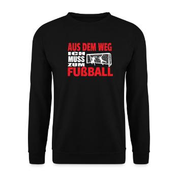 Fußballzubehör Geschenkidee Fußballfan - Unisex Pullover - Schwarz - Vorne - Alina (178cm) & Michal (187cm)
