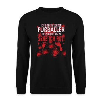 Fußballzubehör Geschenkidee Fußballfan - Unisex Pullover - Schwarz - Vorne - Alina (178cm) & Michal (187cm)