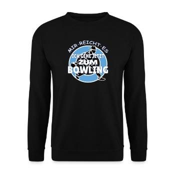 Bowling Zubehör mit Bowling Motiv - Unisex Pullover - Schwarz - Vorne - Alina (178cm) & Michal (187cm)