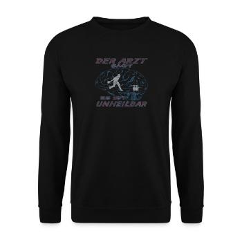 Bowling Zubehör mit Bowling Motiv - Unisex Pullover - Schwarz - Vorne - Alina (178cm) & Michal (187cm)