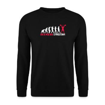 Fitnesszubehör für Sportler - Unisex Pullover - Schwarz - Vorne - Alina (178cm) & Michal (187cm)