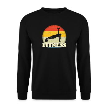 Fitnesszubehör für Sportler - Unisex Pullover - Schwarz - Vorne - Alina (178cm) & Michal (187cm)