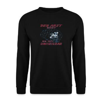 Fitnesszubehör für Sportler - Unisex Pullover - Schwarz - Vorne - Alina (178cm) & Michal (187cm)