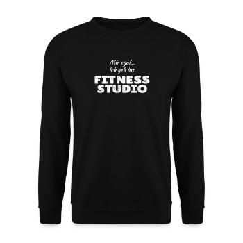 Fitnesszubehör für Sportler - Unisex Pullover - Schwarz - Vorne - Alina (178cm) & Michal (187cm)