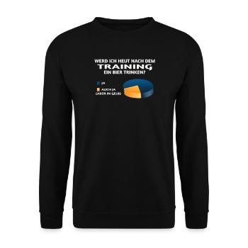 Fitnesszubehör für Sportler - Unisex Pullover - Schwarz - Vorne - Alina (178cm) & Michal (187cm)