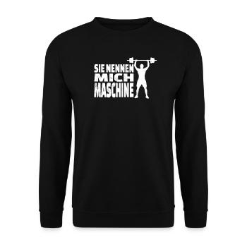 Fitnesszubehör für Sportler - Unisex Pullover - Schwarz - Vorne - Alina (178cm) & Michal (187cm)