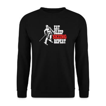 Ski accessories for skiers - Unisex Sweatshirt - black - Front - Alina (178cm) & Michal (187cm)