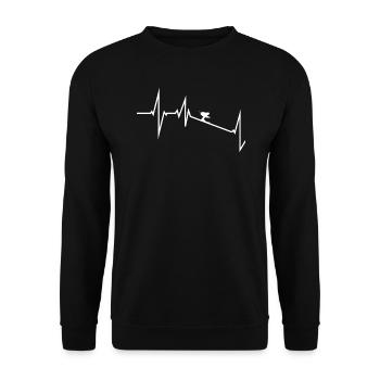 Ski accessories for skiers - Unisex Sweatshirt - black - Front - Alina (178cm) & Michal (187cm)