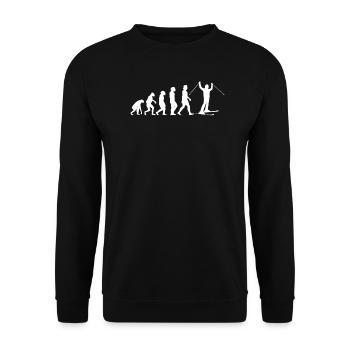 Ski accessories for skiers - Unisex Sweatshirt - black - Front - Alina (178cm) & Michal (187cm)