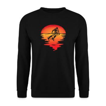 Ski accessories for skiers - Unisex Sweatshirt - black - Front - Alina (178cm) & Michal (187cm)