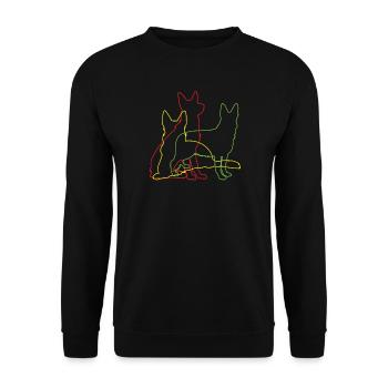 Accessoires pour chiens Propriétaire de chien de berger allemand - Sweat-shirt Unisexe - noir - Devant - Alina (178cm) & Michal (187cm)