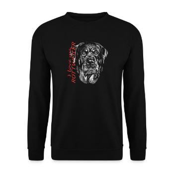 Accessoires pour chiens Rottweiler Propriétaires de chiens - Sweat-shirt Unisexe - noir - Devant - Alina (178cm) & Michal (187cm)