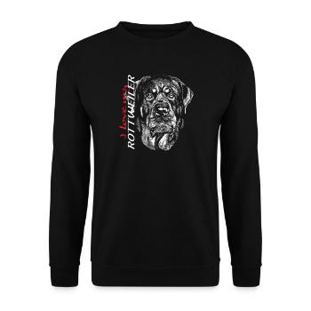 Accessoires pour chiens Rottweiler Propriétaires de chiens - Sweat-shirt Unisexe - noir - Devant - Alina (178cm) & Michal (187cm)