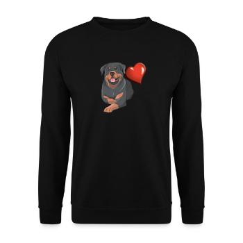 Accessoires pour chiens Rottweiler Propriétaires de chiens - Sweat-shirt Unisexe - noir - Devant - Alina (178cm) & Michal (187cm)