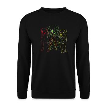 Accessoires pour chiens Rottweiler Propriétaires de chiens - Sweat-shirt Unisexe - noir - Devant - Alina (178cm) & Michal (187cm)