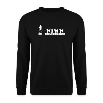 Hundezubehör Pudel Hundebesitzer - Unisex Pullover - Schwarz - Vorne - Alina (178cm) & Michal (187cm)