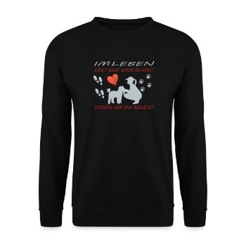 Hundezubehör Pudel Hundebesitzer - Unisex Pullover - Schwarz - Vorne - Alina (178cm) & Michal (187cm)
