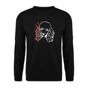 Hundezubehör Pudel Hundebesitzer - Unisex Pullover - Schwarz - Vorne - Alina (178cm) & Michal (187cm)