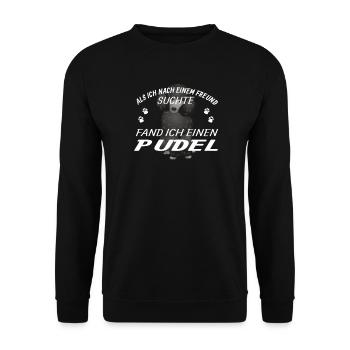 Hundezubehör Pudel Hundebesitzer - Unisex Pullover - Schwarz - Vorne - Alina (178cm) & Michal (187cm)