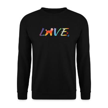 Hundezubehör Pudel Hundebesitzer - Unisex Pullover - Schwarz - Vorne - Alina (178cm) & Michal (187cm)