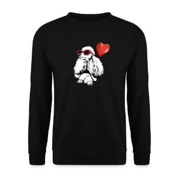 Accessoires pour chiens Caniche Propriétaires de chiens - Sweat-shirt Unisexe - noir - Devant - Alina (178cm) & Michal (187cm)