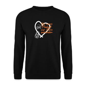 Hundezubehör Pudel Hundebesitzer - Unisex Pullover - Schwarz - Vorne - Alina (178cm) & Michal (187cm)