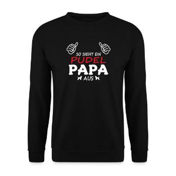 Hundezubehör Pudel Hundebesitzer - Unisex Pullover - Schwarz - Vorne - Alina (178cm) & Michal (187cm)