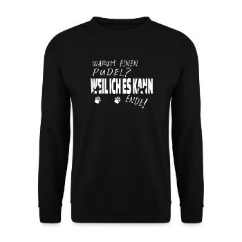 Hundezubehör Pudel Hundebesitzer - Unisex Pullover - Schwarz - Vorne - Alina (178cm) & Michal (187cm)