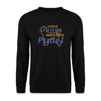 Hundezubehör Pudel Hundebesitzer - Unisex Pullover - Schwarz - Vorne - Alina (178cm) & Michal (187cm)