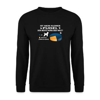 Hundezubehör Pudel Hundebesitzer - Unisex Pullover - Schwarz - Vorne - Alina (178cm) & Michal (187cm)
