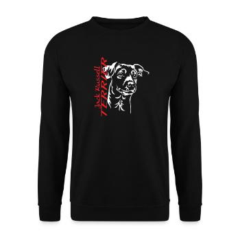 Accessoires pour chiens Terrier Propriétaires de chiens - Sweat-shirt Unisexe - noir - Devant - Alina (178cm) & Michal (187cm)