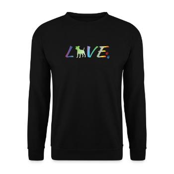 Accessoires pour chiens Terrier Propriétaires de chiens - Sweat-shirt Unisexe - noir - Devant - Alina (178cm) & Michal (187cm)