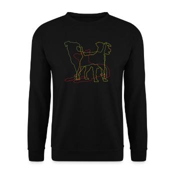 Accessoires pour chiens Terrier Propriétaires de chiens - Sweat-shirt Unisexe - noir - Devant - Alina (178cm) & Michal (187cm)