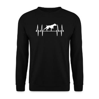 Dogs German Wirehaired Dog Owners - Unisex Sweatshirt - black - Front - Alina (178cm) & Michal (187cm)