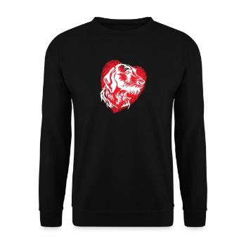 Dogs German Wirehaired Dog Owners - Unisex Sweatshirt - black - Front - Alina (178cm) & Michal (187cm)