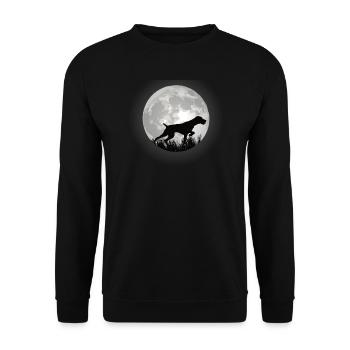 Dogs German Wirehaired Dog Owners - Unisex Sweatshirt - black - Front - Alina (178cm) & Michal (187cm)