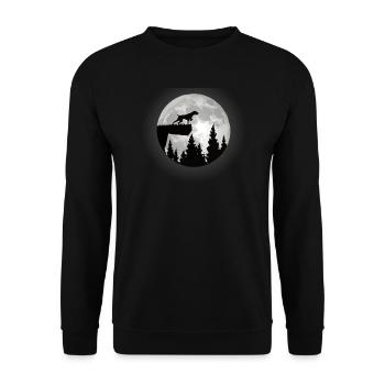 Dogs German Wirehaired Dog Owners - Unisex Sweatshirt - black - Front - Alina (178cm) & Michal (187cm)