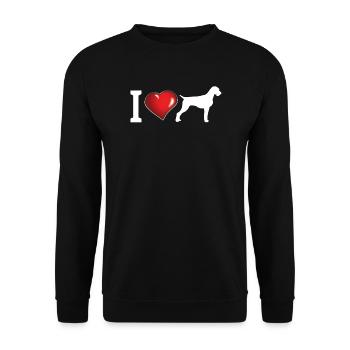 Dogs German Wirehaired Dog Owners - Unisex Sweatshirt - black - Front - Alina (178cm) & Michal (187cm)