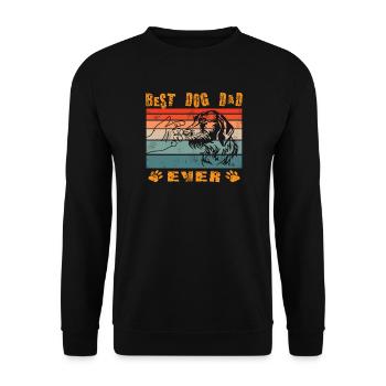 Dogs German Wirehaired Dog Owners - Unisex Sweatshirt - black - Front - Alina (178cm) & Michal (187cm)